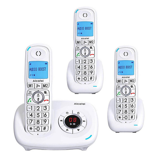 Téléphone fixe sans fil Alcatel XL585 Voice Trio Blanc