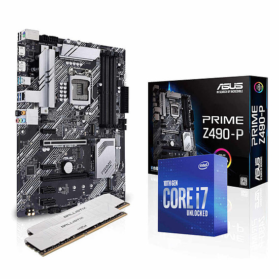 Kit upgrade PC Intel i7 10700K - Asus Z490 - RAM 16Go 3000Mhz