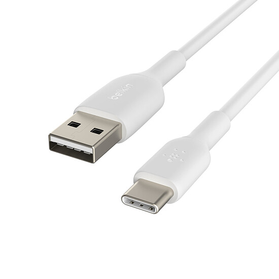 Câble USB Belkin Câble USB-C vers USB-A (blanc) - 1 m - Autre vue