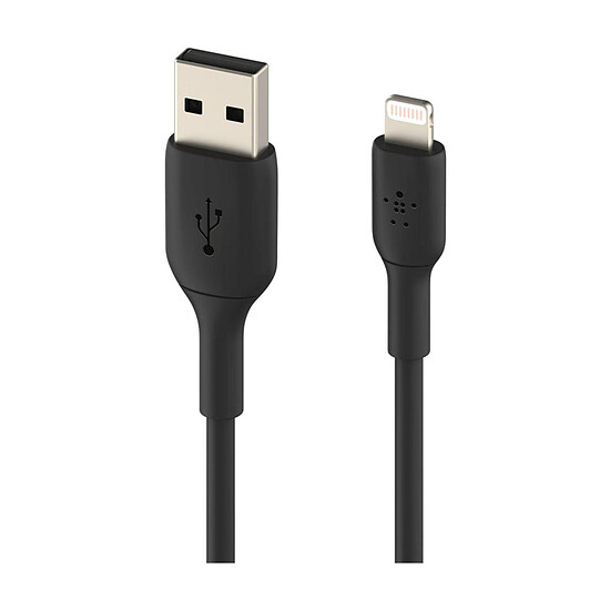 Adaptateurs et câbles Câble USB-A vers Lightning MFI (noir) - 2 m - Autre vue