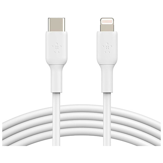 Adaptateurs et câbles Câble USB-C vers Lightning MFI (blanc) - 1 m