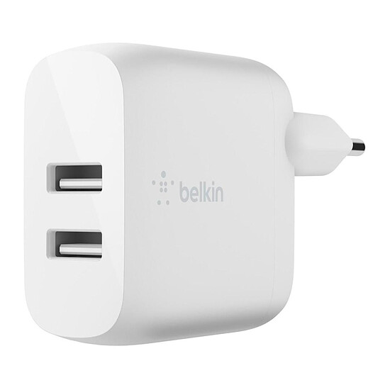 Chargeur Belkin chargeur secteur double - USB A - 24W + Câble USB-A vers Lightning (1 m) - Autre vue