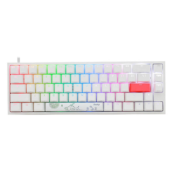 Clavier PC Ducky Channel One 2 SF RGB - Blanc - Cherry MX Red