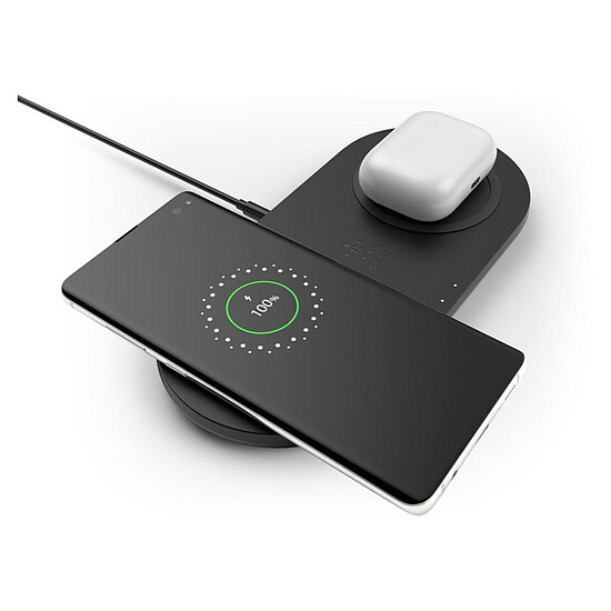 Chargeur Belkin double station de charge à induction (noir) - 10W (avec adaptateur secteur) - Autre vue
