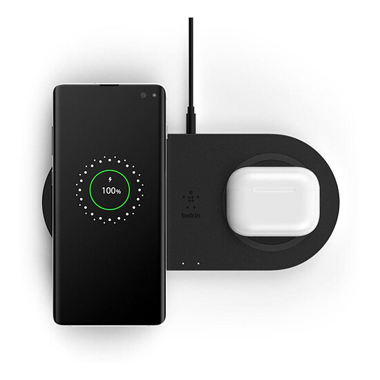 Chargeur Belkin double station de charge à induction (noir) - 10W (avec adaptateur secteur) - Autre vue