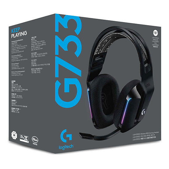Casque micro Logitech G G733 Lightspeed - Noir - Autre vue