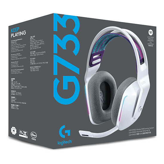 Casque micro Logitech G733 Lightspeed - Blanc - Autre vue