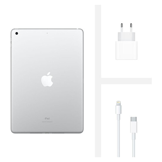 Tablette reconditionnée Apple iPad Wi-Fi 10.2 - 32 Go - Argent  (8 ème génération) · Reconditionné - Autre vue