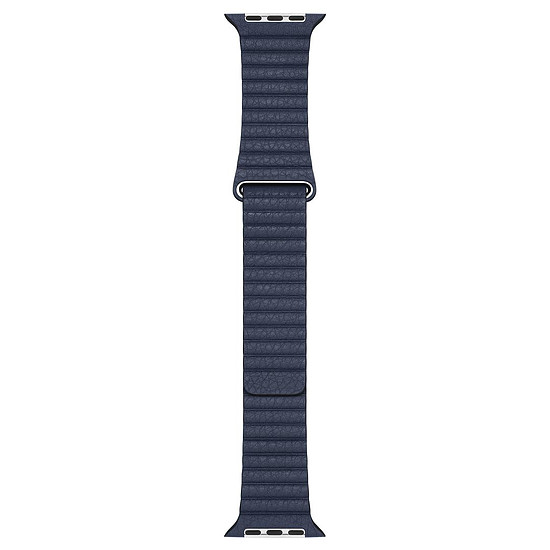 Accessoires montre et bracelet Apple Bracelet en cuir bleu profond de 44 mm - Large