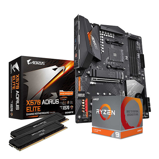 Kit upgrade PC AMD Ryzen 9 3900X - Aorus X570 - RAM 32Go 4000Mhz