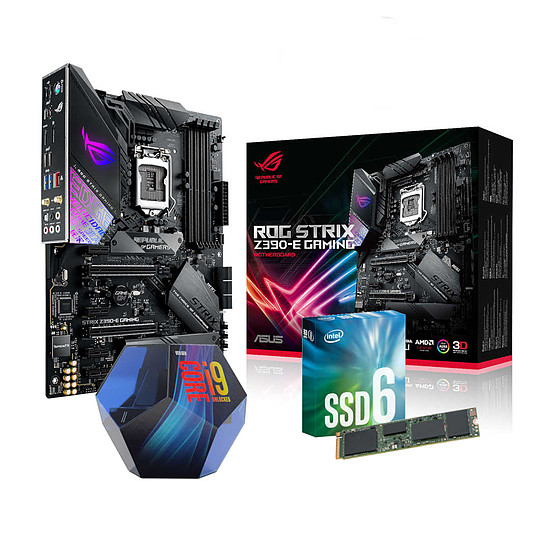 Kit upgrade PC Intel Core i9 9900K + Asus STRIX Z390 + SSD Intel 660P 1 To