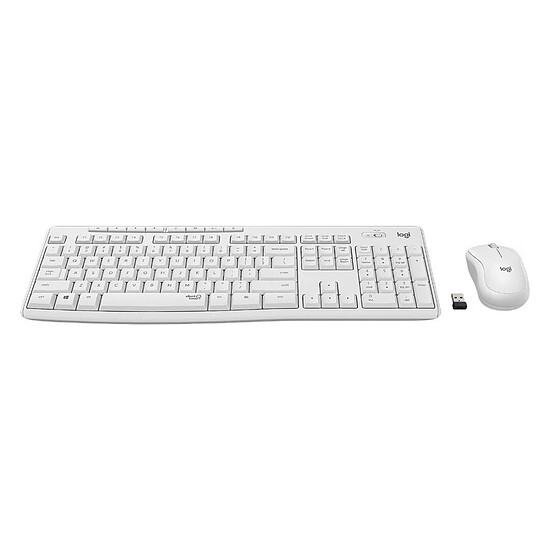 Clavier souris bureautique Logitech MK295 Silent - Blanc - Autre vue