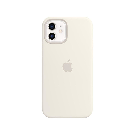 Coque et housse Apple Coque en silicone avec MagSafe pour iPhone 12 / 12 Pro - Blanc