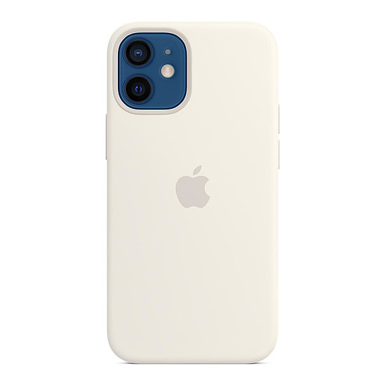 Coque et housse Apple Coque en silicone avec MagSafe pour iPhone 12 mini - Blanc