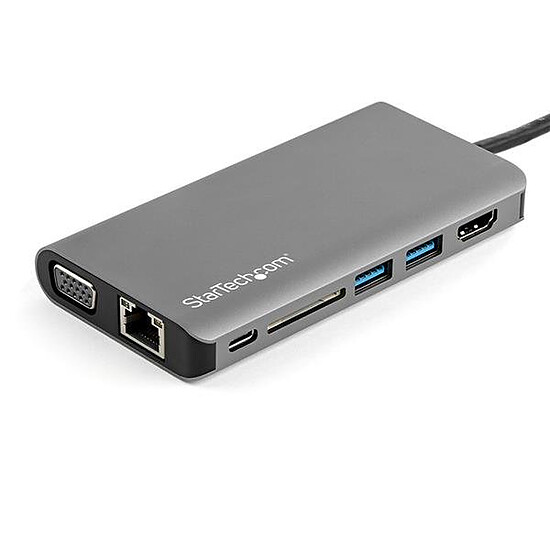 Station d'accueil PC portable StarTech.com Station d'accueil USB-C vers HDMI 4K + Power Delivery 100 W - Lecteur de carte mémoire SD - Autre vue