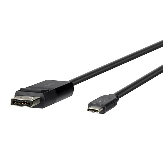 Câble USB Belkin Câble USB-C vers DisplayPort compatible USB-C 3.1 et ThunderBolt 3 - 4K à 60Hz - 1.8 m  (noir)