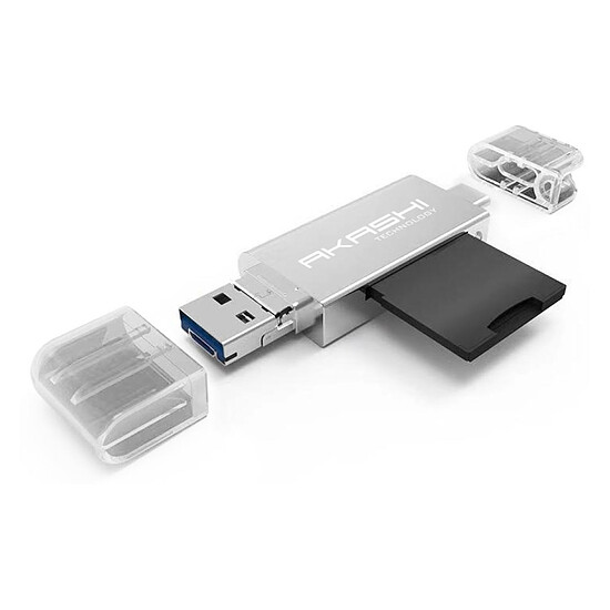 Lecteur de carte mémoire Akashi Lecteur Carte SD et Micro SD - Autre vue