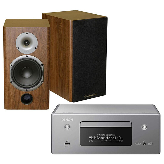 Mini-chaine Denon RCD-N11DAB Gris + Cabasse Antigua MT22 Walnut