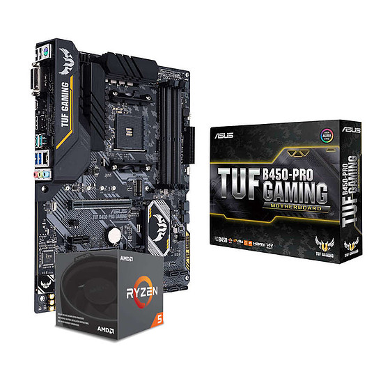 Kit upgrade PC AMD Ryzen 5 2600 + Asus TUF B450-PRO GAMING
