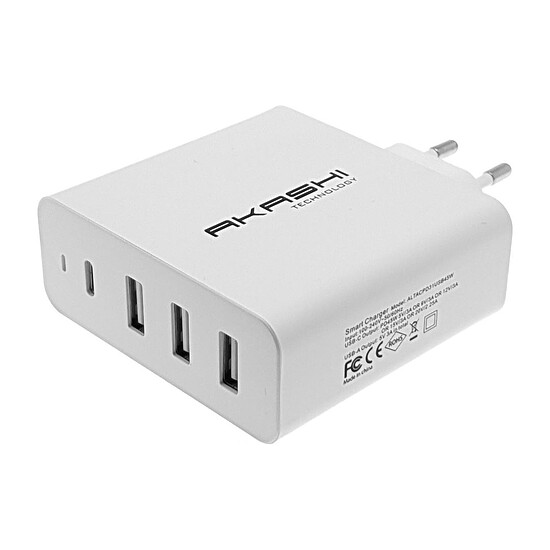 Chargeur Akashi Chargeur Secteur 60W 6A USB-C + 3x USB-A - Autre vue