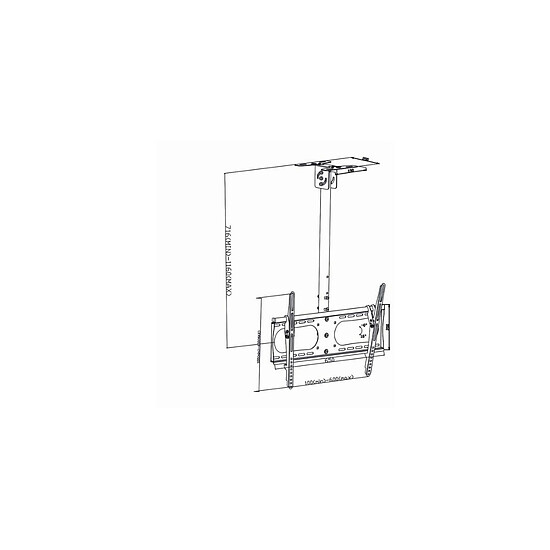 Support TV Nedis Support de plafond pour TV 42-65" - Autre vue