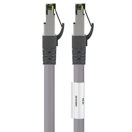 Câble RJ45 Goobay Câble RJ45 Cat 8.1 S/FTP (Gris) - 3 m - Autre vue