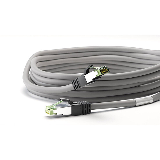 Câble RJ45 Goobay Câble RJ45 Cat 8.1 S/FTP (Gris) - 2 m - Autre vue