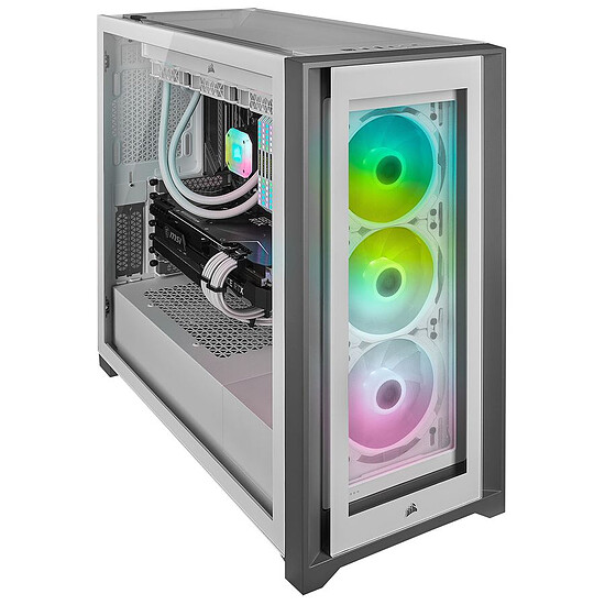 Boîtier PC Corsair 5000X iCUE RGB Tempered Glass - Blanc - Autre vue