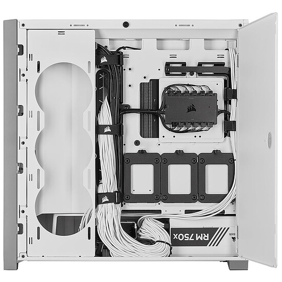 Boîtier PC Corsair 5000X iCUE RGB Tempered Glass - Blanc - Autre vue