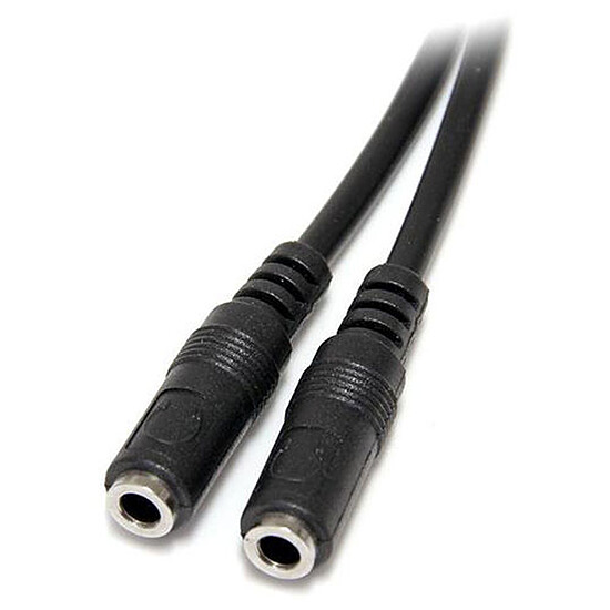 Câble Jack StarTech.com Câble répartiteur / dédoubleur stéréo slim Jack 3.5 mm M/F - 20 cm - Autre vue