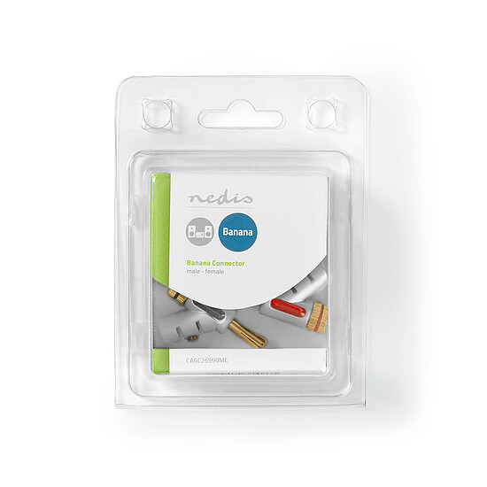 Adaptateur audio Nedis Lot de 4 Connecteurs Banane (Noir/Rouge) - Autre vue