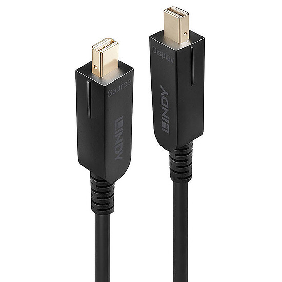 Câble DisplayPort Lindy Câble Hybride Mini DP 1.4 Fibre Optique - 100 m