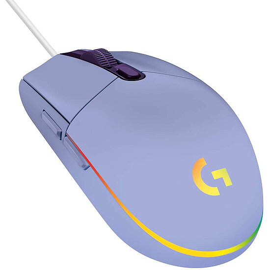Souris PC Logitech G G203 LightSync - Lilas - Autre vue