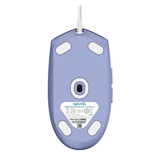 Souris PC Logitech G G203 LightSync - Lilas - Autre vue