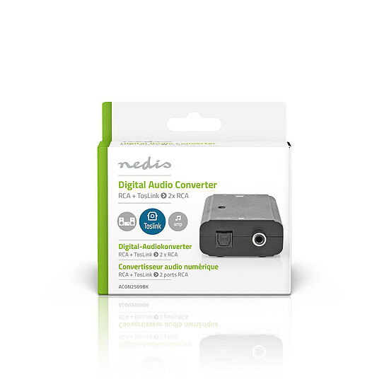 Câble RCA Nedis Convertisseur audio digital S/PDIF / TosLink vers 2x RCA - Autre vue