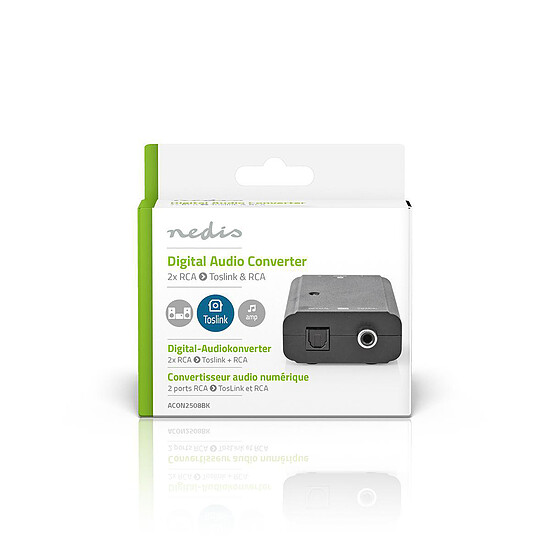 Câble RCA Nedis Convertisseur audio digital 2x RCA vers S/PDIF / TosLink + RCA - Autre vue