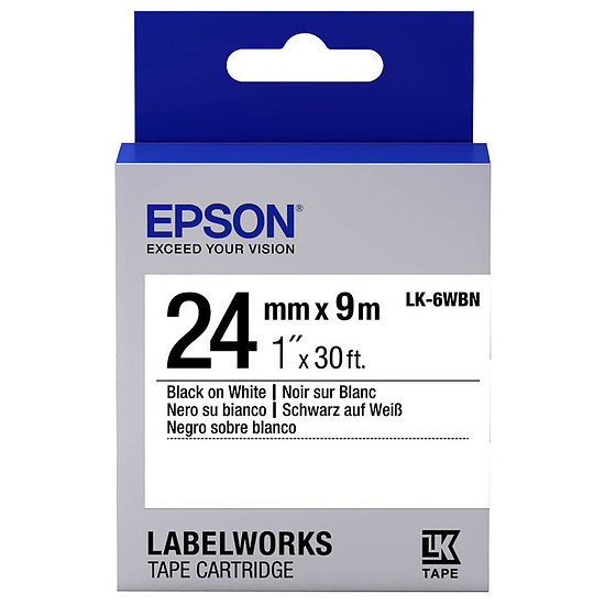 Papier imprimante Epson LK-6WBN noir, blanc