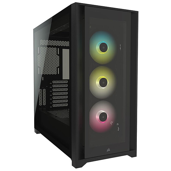 Boîtier PC Corsair iCUE 5000X RGB Tempered Glass - Noir