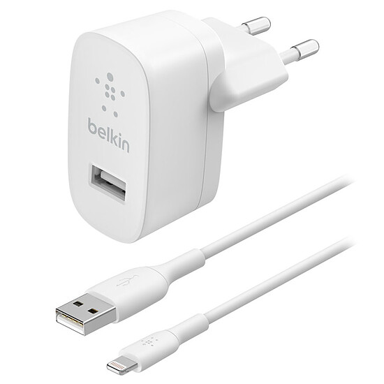 Chargeur Belkin Chargeur secteur USB-A Boost Charge 12 W + câble Lightning vers USB-A (1 m)