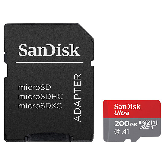 Carte mémoire SanDisk Ultra microSD UHS-I U1 200 Go + Adaptateur SD