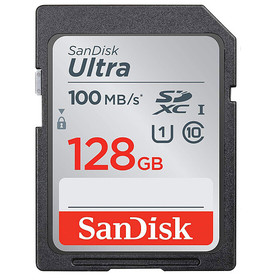 Carte mémoire SanDisk Ultra SDXC UHS-I U1 128 Go (SDSDUNR-128G-GN3IN)