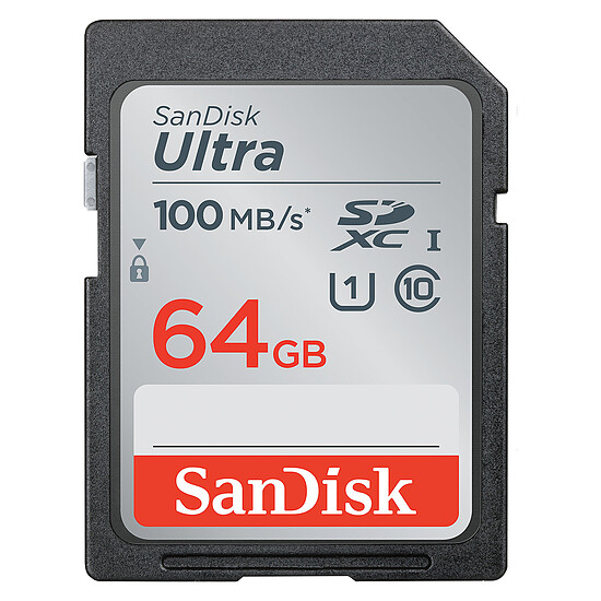 Carte mémoire SanDisk Ultra SDXC UHS-I U1 64 Go (SDSDUNR-064G-GN3IN)