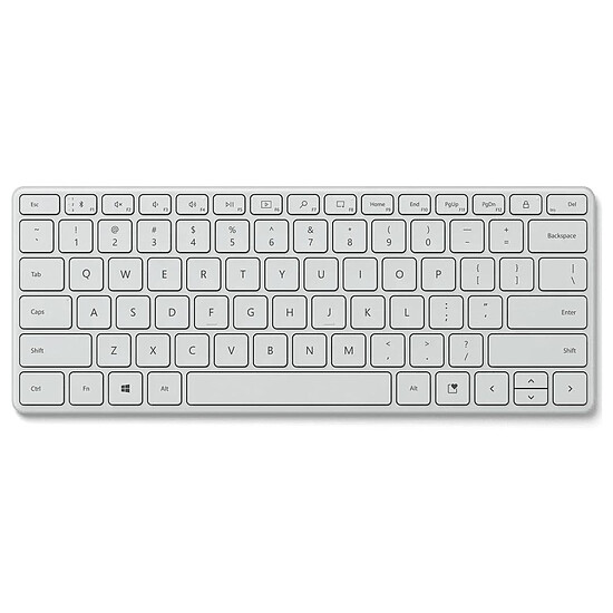 Clavier PC Microsoft Designer Compact Keyboard - Blanc Glacier