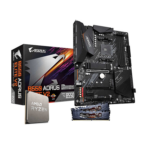 Kit upgrade PC AMD Ryzen 7 5800X - Aorus B550 - RAM 16 Go 3200 MHz