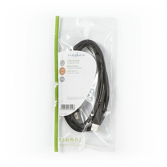 Câble USB Nedis Câble USB-A / USB-A - 2 m - Autre vue