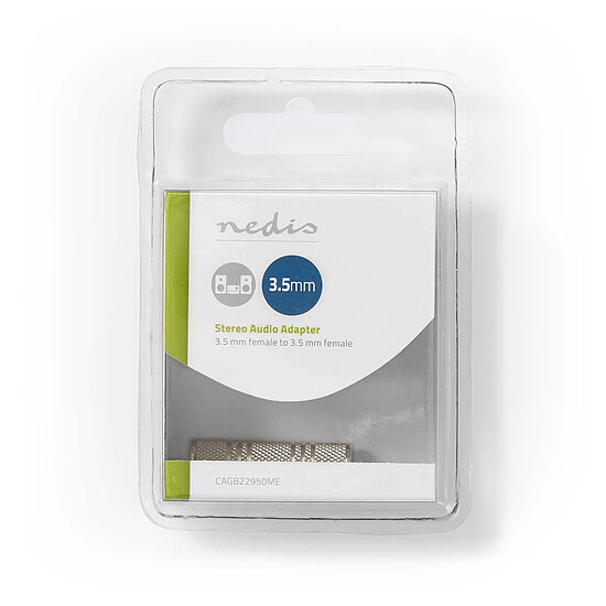 Câble Jack Nedis Coupleur métal Jack 3.5 mm femelle/femelle  - Autre vue