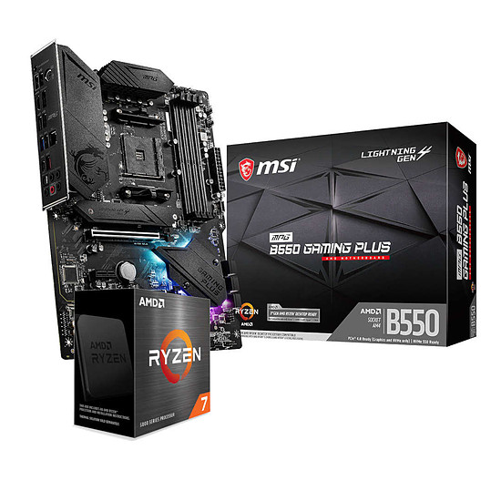 Kit upgrade PC AMD Ryzen 7 5800X + MSI B550 Gaming PLUS