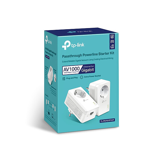 CPL TP-Link 2 TL-PA7017P KIT - Pack 4 CPL1000 - Autre vue