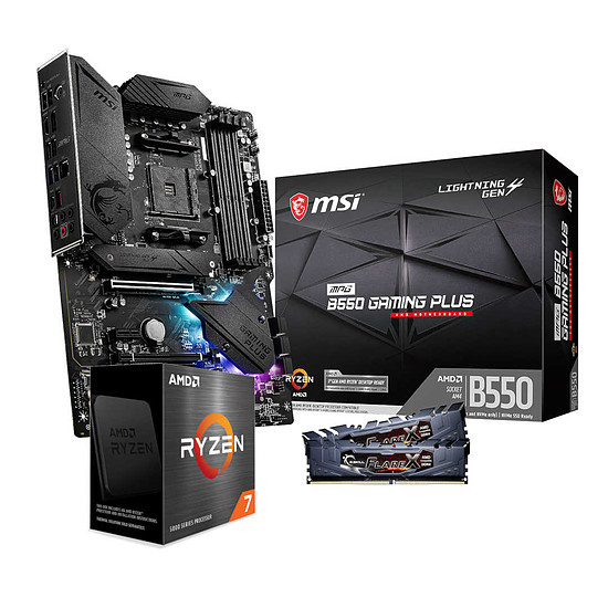 Kit upgrade PC AMD Ryzen 7 5800X - MSI B550 Gaming PLUS - RAM 16 Go 3200 MHz
