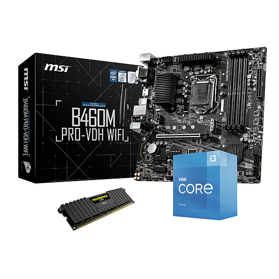 Kit upgrade PC Intel Core i3 10105 - MSI B460 - RAM 8Go 2666 Mhz